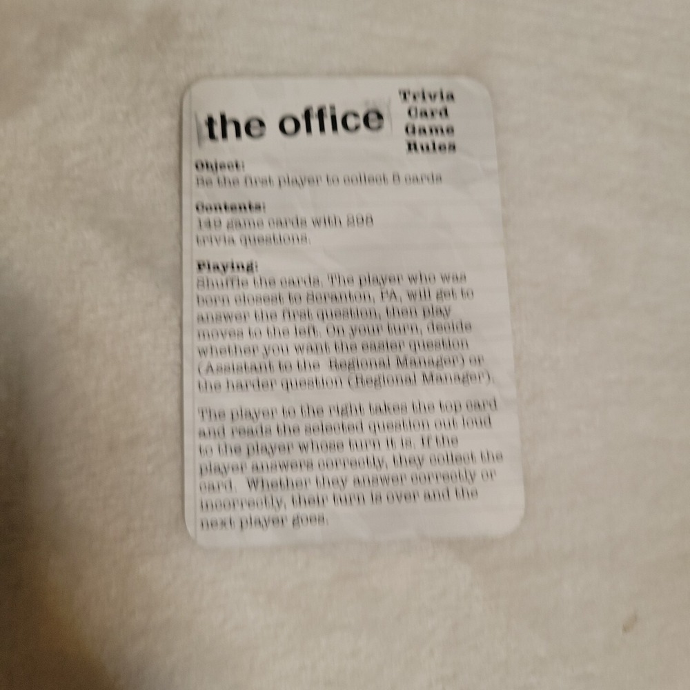 The Office Trivia Card Game 2009 Edition Tin Pressman #4125 Complete TV Show - Picture 5 of 7